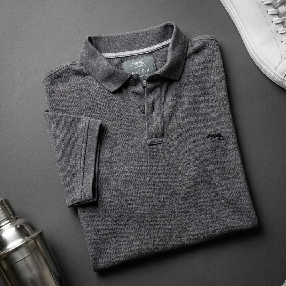 Rodd & Gunn Men's L Polo Shirt Grey Old Money Quiet Luxury Preppy Classic